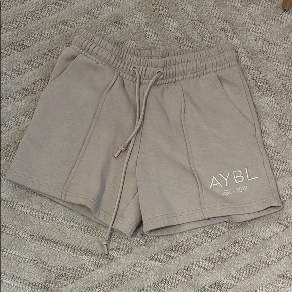 AYBL Pants - AYBL Women's Athletic Shorts in Beige